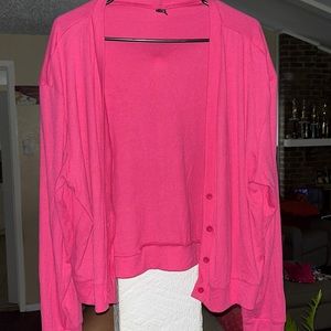 Pink cardigan